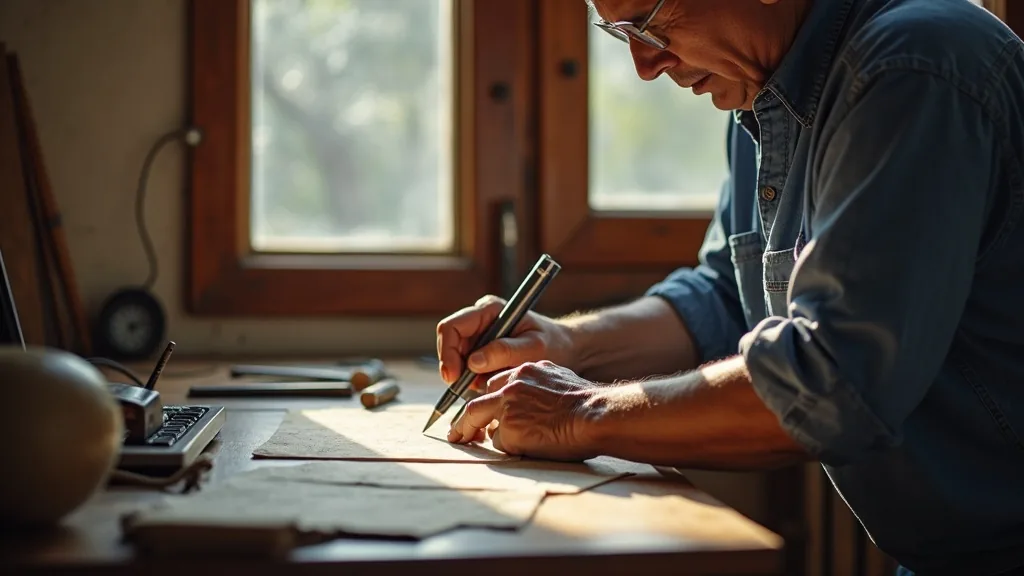 A shipwright working on a timber hull